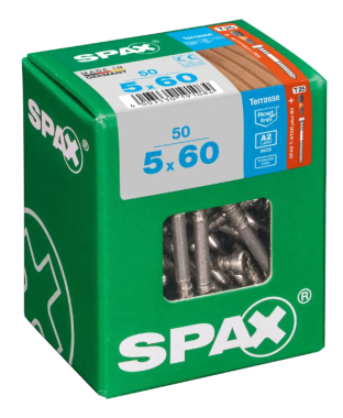 Spax Terrassenbauschraube, 5 x 60 mm, 50 Stück, 4507000500607